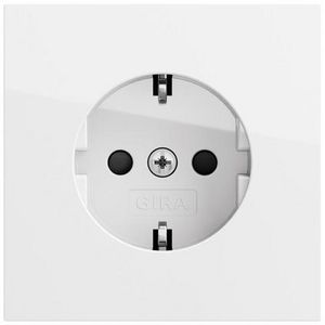 wandcontactdoos met randaarde Safety Plus Gira F100 zuiver wit