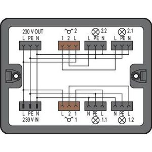 Verdeeldoos Serieschakeling 1 ingang 899-631/386-000