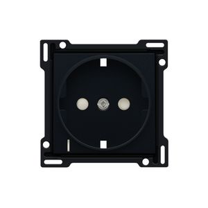 Afwerkingsset stopcontact randaarde besch/spanning black