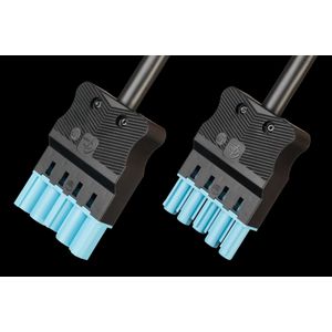Aansluitsnoer male 5-polig 1,5mm² 50cm pastelblauw DALI Eca (AC166 ALCGS/515 050)