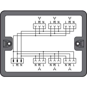 Verdeeldoos Wisselstroom (230V) 1 ingang 899-631/395-000