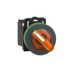 Illum.selector switch Flush mounted plastic orange 30 2 pos