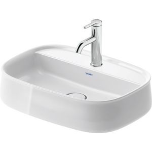 Zencha #237455 Opzetwastafel wit 550mm geslepen met kraangat