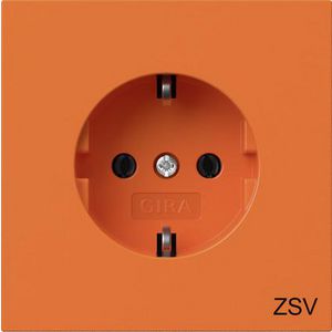wandcontactdoos met randaarde opdr.ZSV Gira F100 oranje