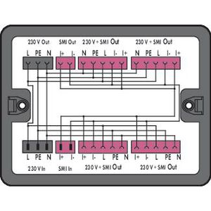 Verdeeldoos 230V + SMI 2 ingangen 899-631/405-000