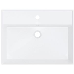 Wastafel Spring Rise/1 Kraangat Keramisch glanzend wit