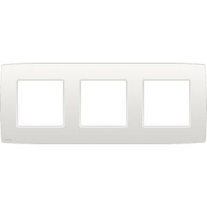 3-Voudige afdekplaat 71mm centerafst. Ori. white