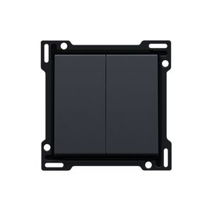 Afwerkingsset serie/wisselschakelaar + drukknop NO anthracit