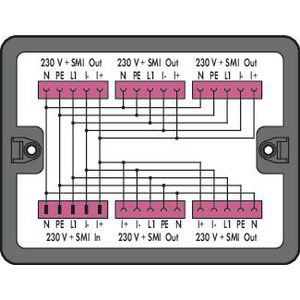 Verdeeldoos 230V + SMI 1 ingang 899-631/421-000