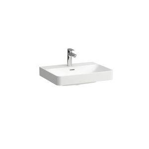 Wastafel PRO-X 60cm met kraangat + overloop Glans wit