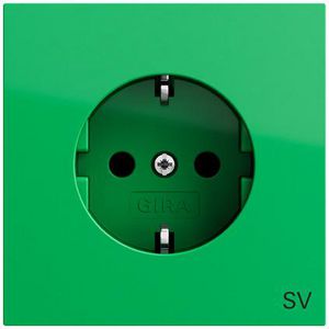 wandcontactdoos met randaarde opdr.SV Gira F100 groen
