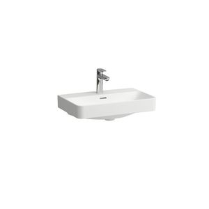Wastafel PRO-X 60cm Compact met kraangat + overloop Mat wit