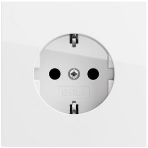 wandcontactdoos met randaarde Gira F100 zuiver wit
