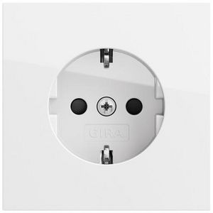 wandcontactdoos met randaarde Safety Plus SRK Gira F100 zuiver wit