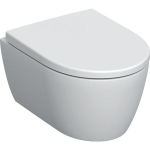 Wandcloset combipack ICON diepspoel rimfree verkort 490mm wit incl. zitting softclose / quickrelease