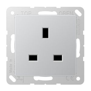 Wandcontactdoos British Standard 13A A500 aluminium