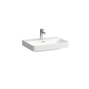 Wastafel PRO-X 65cm met kraangat + overloop Glans wit
