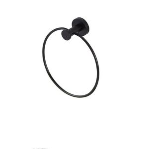 Handdoekring rond zwart NEMOX BLACK