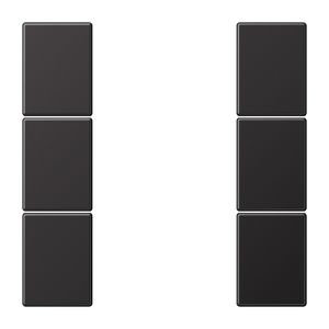 Tastafdekking compleet 3-voudig LS-Dark KNX
