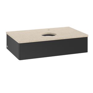 Wastafelonderkast Antao 800x190x500mm Black Matt Lacquer K08053PD