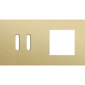 Afdekplaat 2-voud horiz. 71mm centerafst. 227-56807