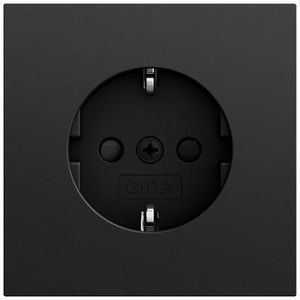 wandcontactdoos met randaarde Safety Plus zonder kl. System 70 zwart m(gel.)