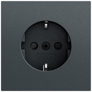 wandcontactdoos met randaarde Safety Plus zonder kl. System 70 antracit(gel.)
