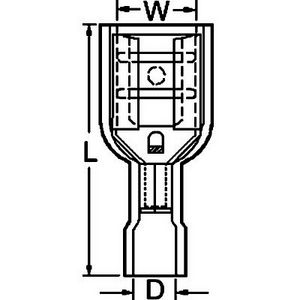 Kist a 100st. Vol. geisoleerde vlakst.huls 0,5-1,5mm² Nylon