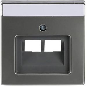 Centraalplaat afd v datadoos 2 x RJ45 pure-rvs (1803-02-866)
