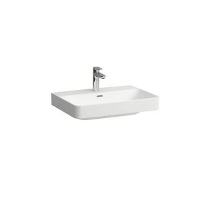 Wastafel PRO-X 65cm met kraangat + overloop Mat wit