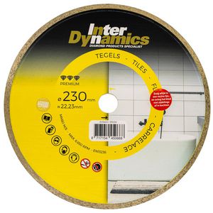 Tegel Premium diamantzaagblad 230mm asgat 22.23mm