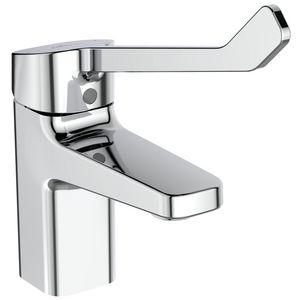 Wastafelmengkraan met lange hendel chroom sprong 104mm incl. waste