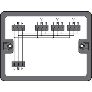 Verdeeldoos Wisselstroom (230V) 1 ingang 899-631/476-000