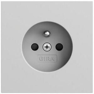 wandcontactdoos aardpen + Safety Plus System 70 gris m(gel.)