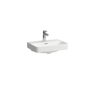 Wastafel PRO-X 55cm Compact met kraangat + overloop Mat wit