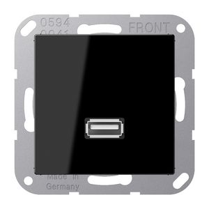 Afdekking A500 zwart voor 1xUSB
