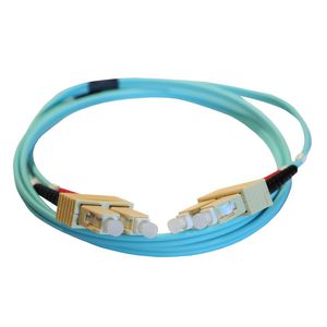 Glasvezel Patchkabel Duplex Aqua OM3 SC-SC 1m.