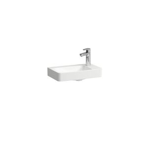 Wastafel PRO-X 48cm compact kraanplateau rechts Glans wit
