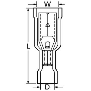 Kist a 100st. geisoleerde rondstekerh. M5 4,0-6,0mm² Nylon