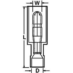 Kist a 100st. geisoleerde rondsteker 4mm 0,5-1,5mm² Nylon