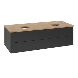 Wastafelonderkast Antao 1200x360x500mm Black Matt Lacquer L24011PD