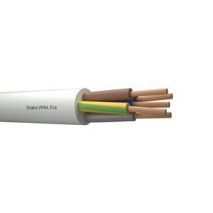 Ring a 100m. soepel vinylsnoer H05VV-F VmVL Eca wit 5G1,5mm² (geel/groen-blauw-bruin-zwart-grijs)