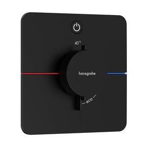 ShowerSelect Comfort Q thermostaat afbouwdeel tbv inbouw voor 1 functie mat zwart