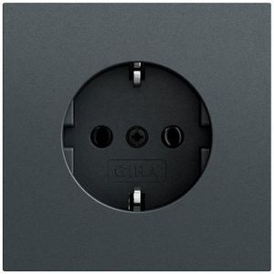 wandcontactdoos met randaarde zonder kl. System 70 antracit(gel.)