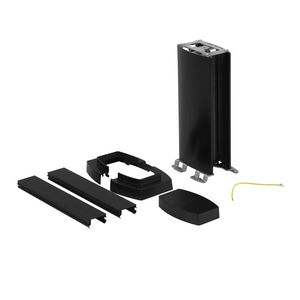 Energiezuil 2 compartiment 45mm 0,3M zwart