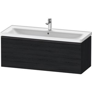 D-Neo Wastafelonderbouw 125cm 1x la eiken mat zwart greep diamantzwart