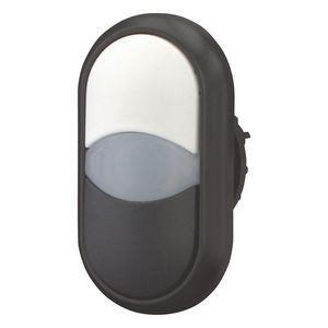 Dubb.drukknop+sign.lamp wit/wit/zwart