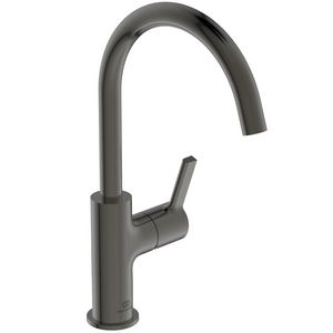 Joy wastafelmengkraan 5l/min. met hoge uitloop zonder waste magnetic grey (grijs)
