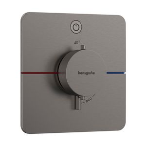 ShowerSelect Comfort Q thermostaat afbouwdeel tbv inbouw voor 1 functie Brushed Black Chrome