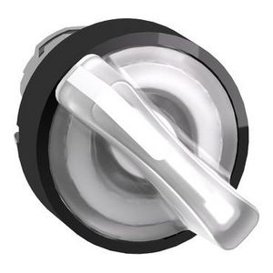 Kop voor verlichte keuzeschakelaar 2 standen Ø22mm Wit